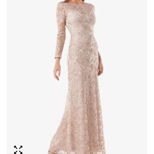 NWT!! JS Collection Soutache Embroidered Elegant Lace Evening Gown SZ 4